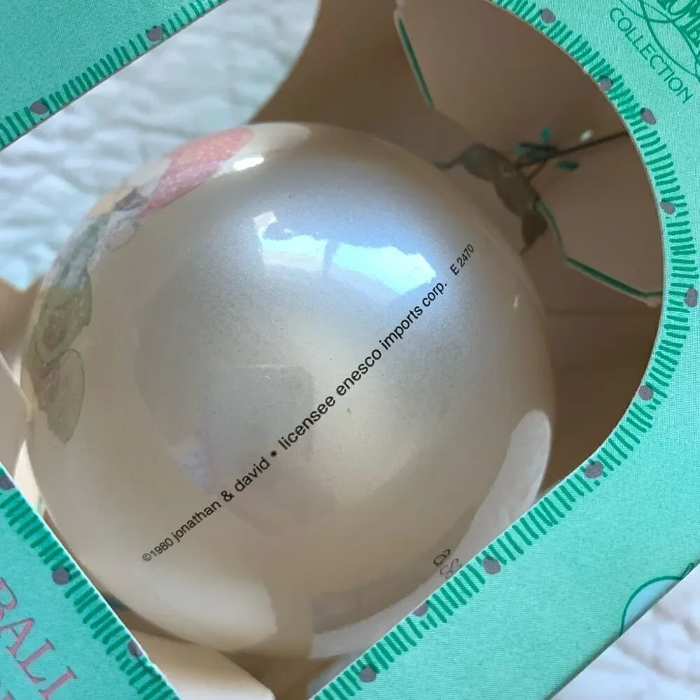 Precious moments vintage Christmas ball 1980 ￼